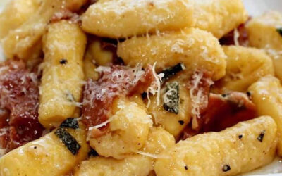 Pasta with Mushroom-Sage Olive Oil Fried Sage Leaves & Pecorino